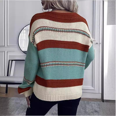 Maglione casual con scollo a V
