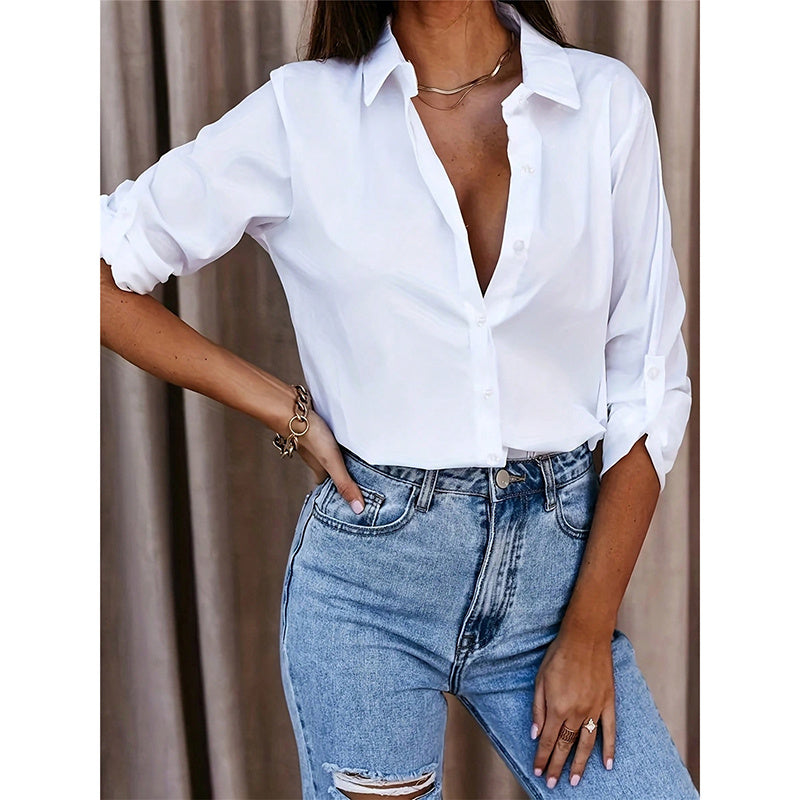 Camicia maniche lunghe tinta unita