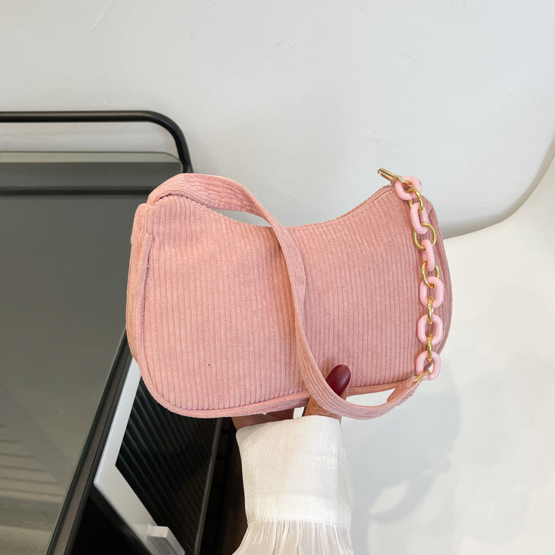 Borsa a spalla in tessuto