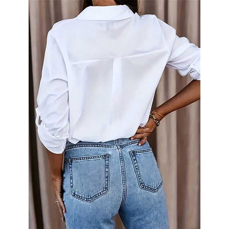 Camicia maniche lunghe tinta unita