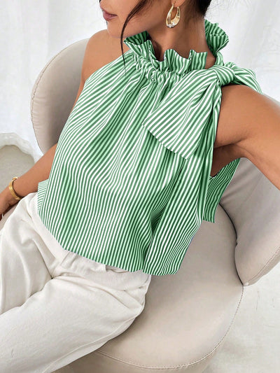 Top casual a righe
