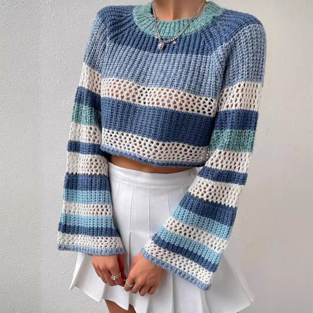 Maglione crop con maniche ampie