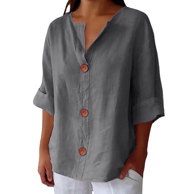 T-shirt ampia con scollo a V