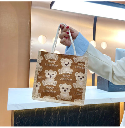 Borsa in lino con stampa