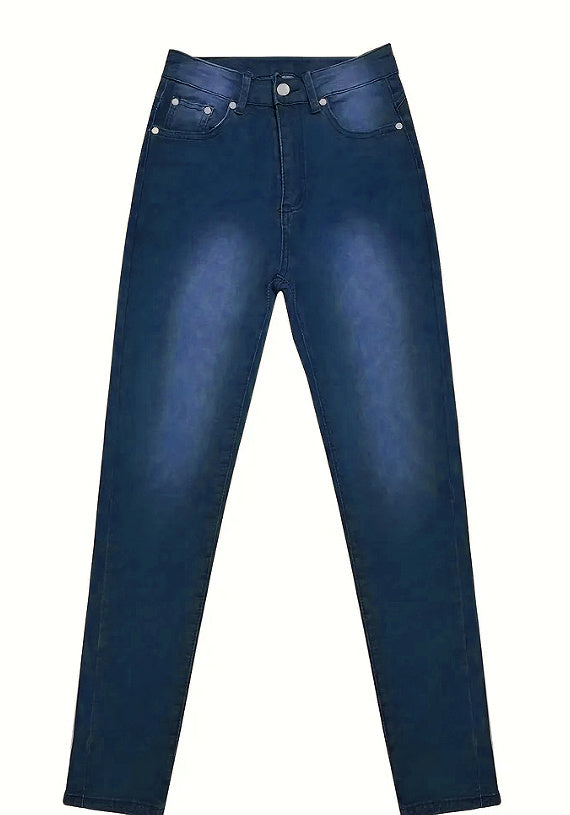 American Retro Brown Straight-leg Denim Pants