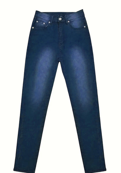 American Retro Brown Straight-leg Denim Pants