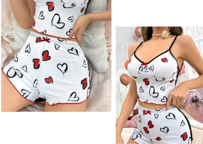 Pigiama con stampa forma cuore