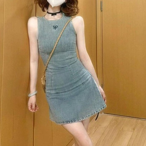 Abito in denim stile francese