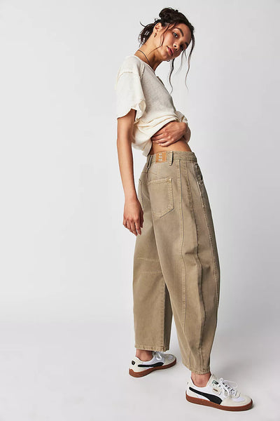 Jeans wide leg vita media
