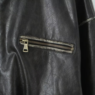 Giacca in pelle oversize