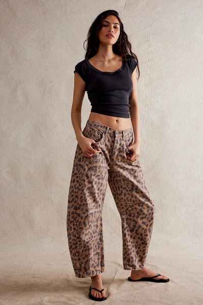 Jeans wide leg vita media
