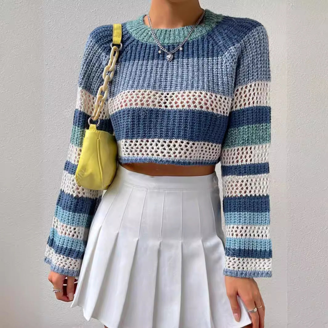 Maglione crop con maniche ampie