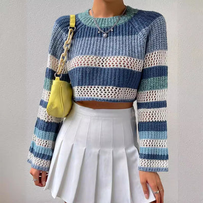 Maglione crop con maniche ampie