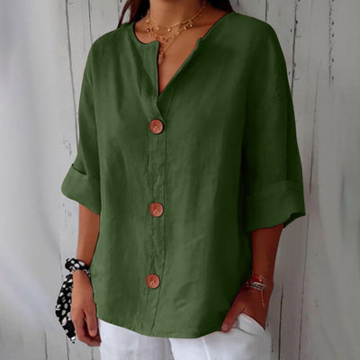 T-shirt ampia con scollo a V