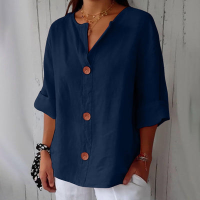 T-shirt ampia con scollo a V