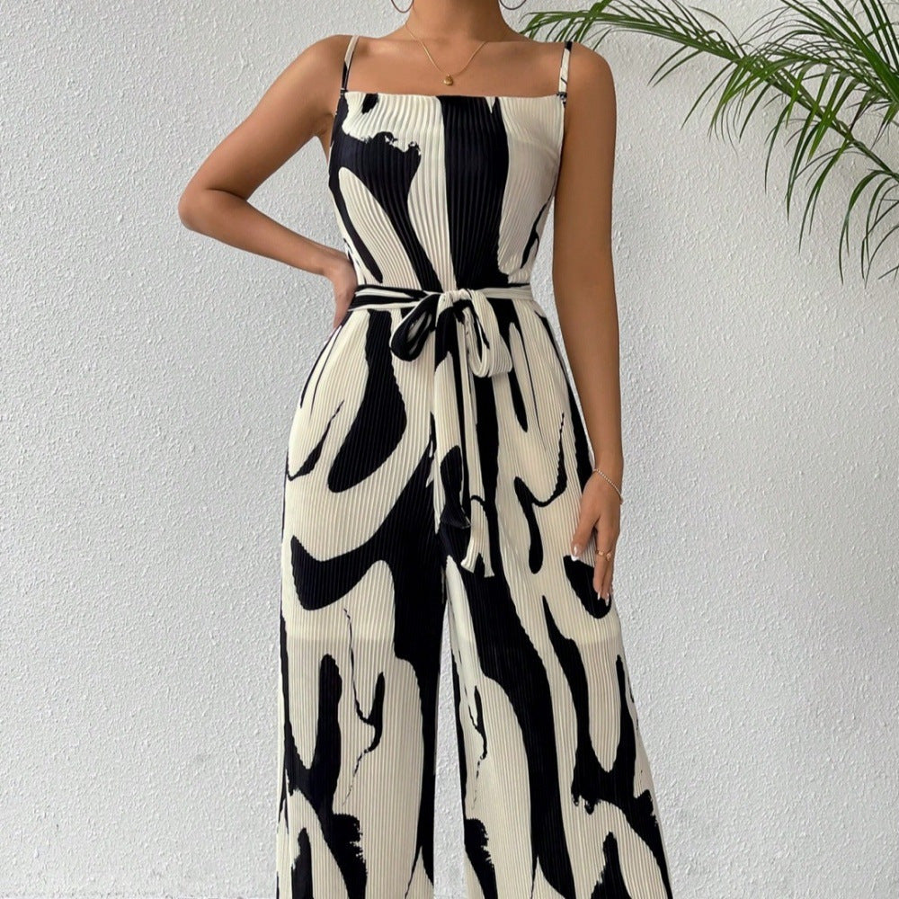Jumpsuit ampia con stampa