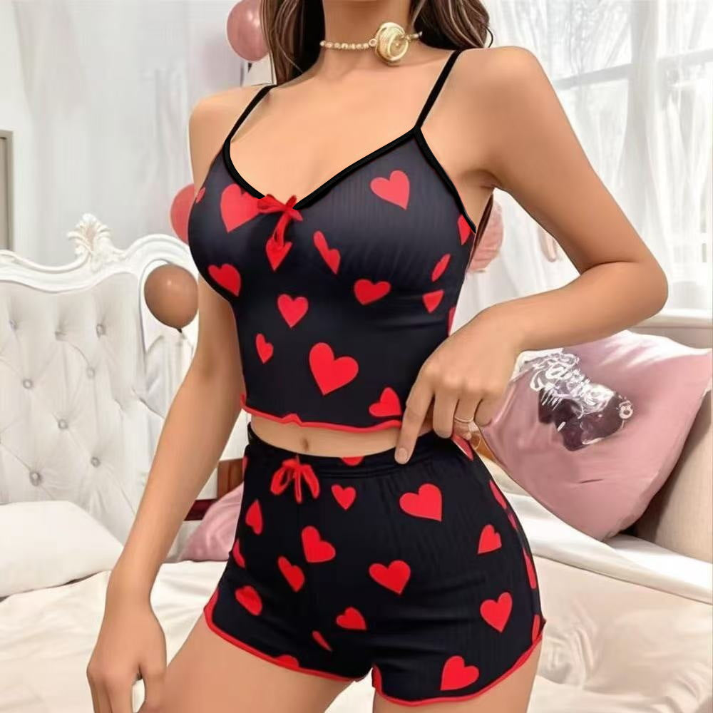 Pigiama con stampa forma cuore