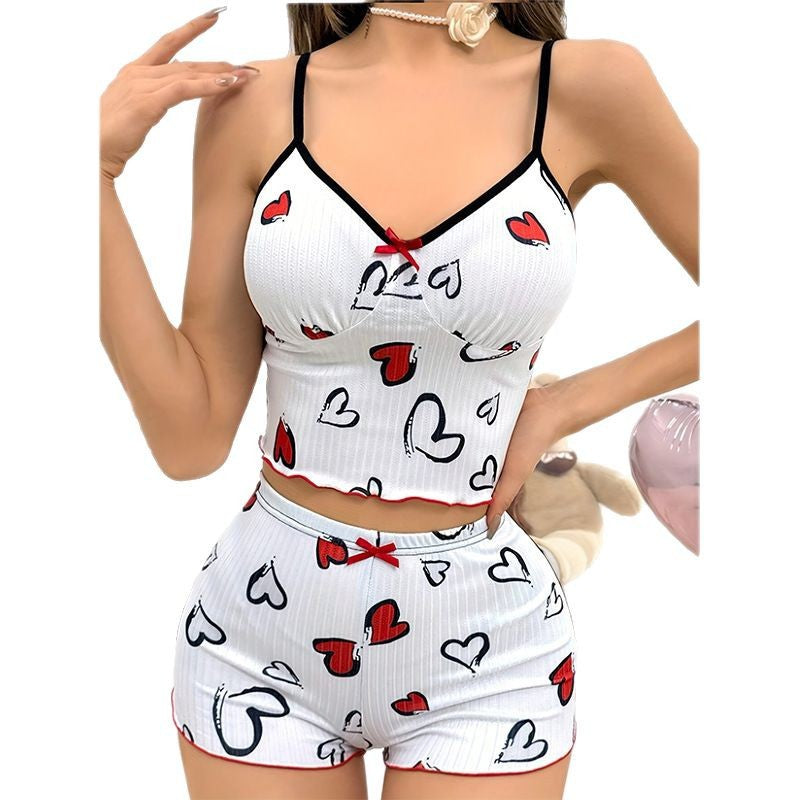 Pigiama con stampa forma cuore