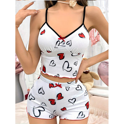 Pigiama con stampa forma cuore