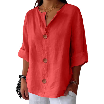 T-shirt ampia con scollo a V
