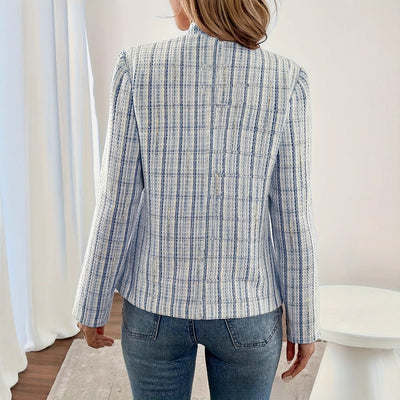 Blazer elegante con motivo a quadri