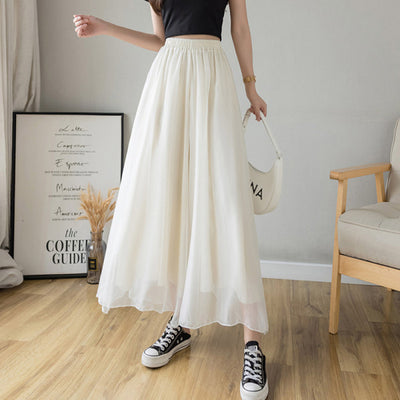 Gonna pantalone wide leg in chiffon