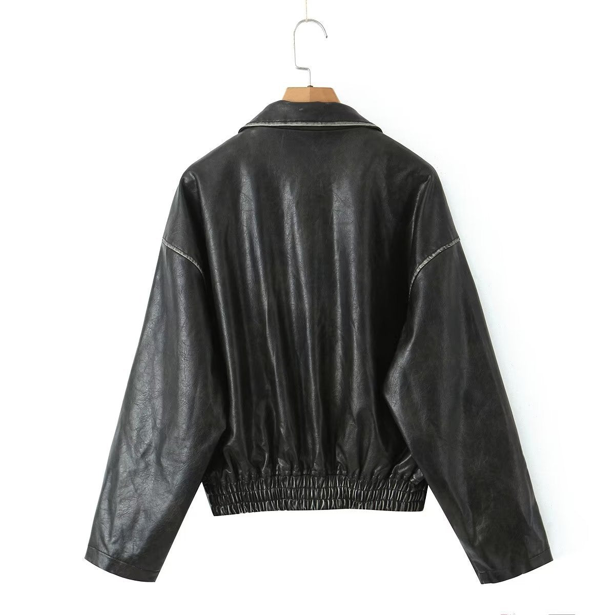 Giacca in pelle oversize