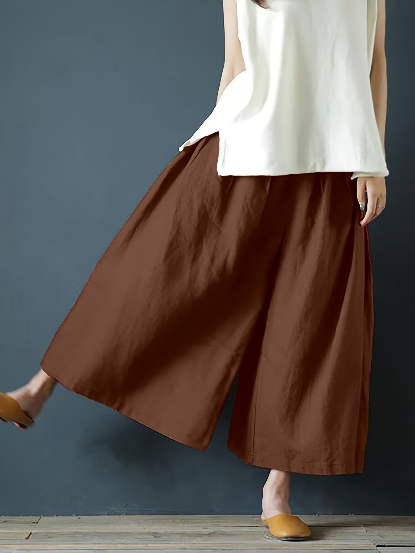 Pantaloni wide leg
