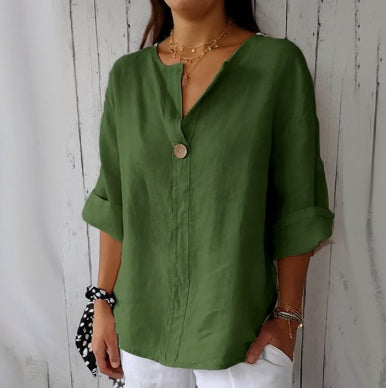 Camicia con scollo a V estiva