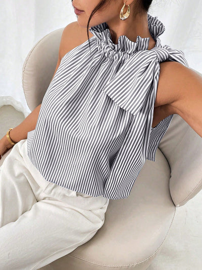 Top casual a righe