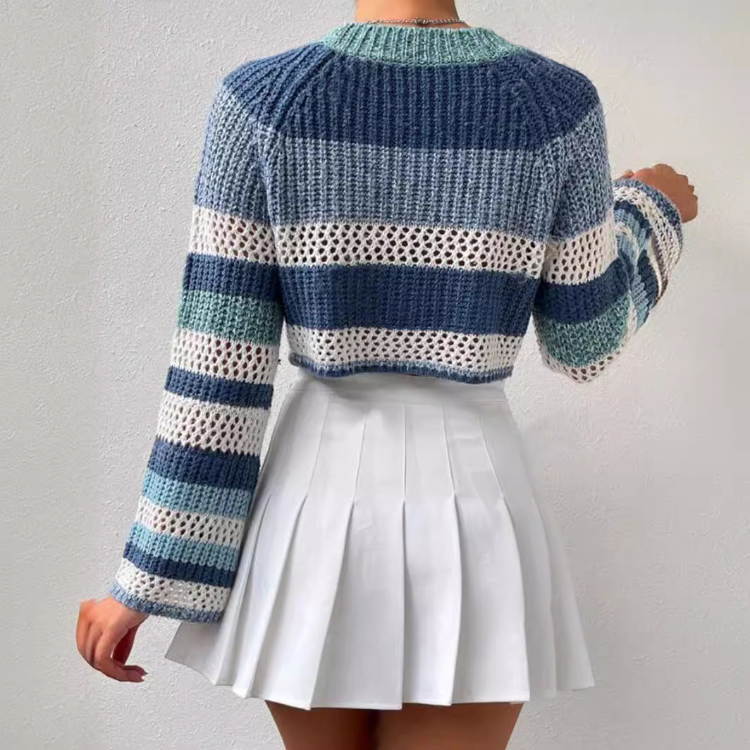 Maglione crop con maniche ampie