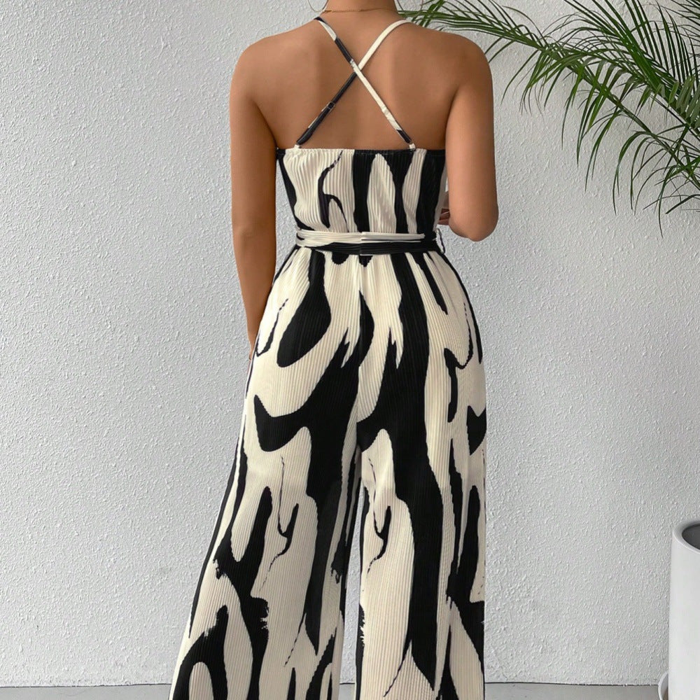 Jumpsuit ampia con stampa
