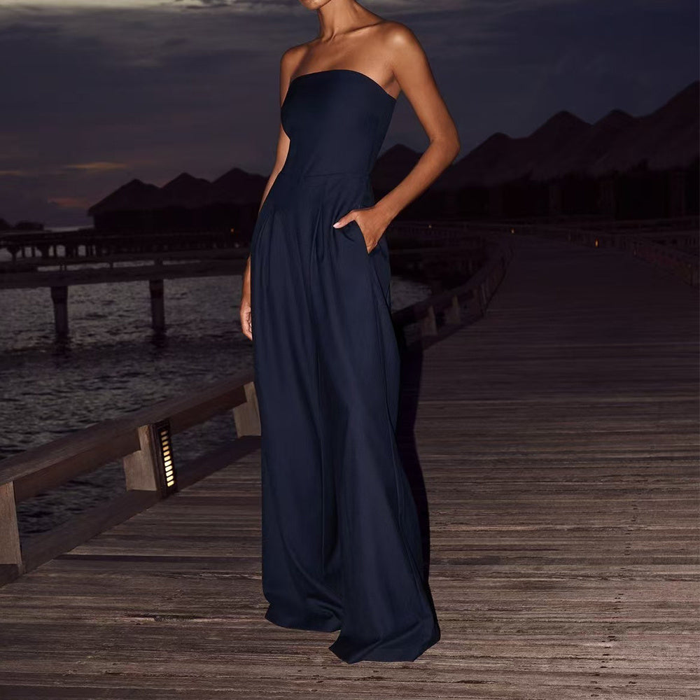 Tuta larga wide leg
