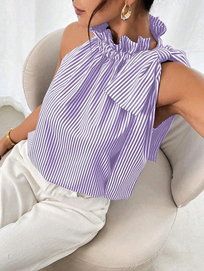 Top casual a righe