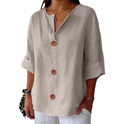 T-shirt ampia con scollo a V