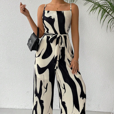 Jumpsuit ampia con stampa