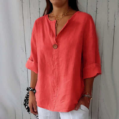 Camicia con scollo a V estiva