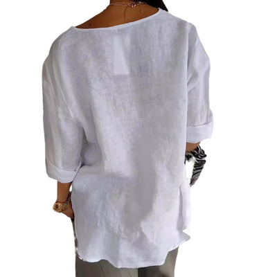 Camicia con scollo a V estiva