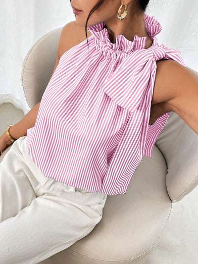 Top casual a righe